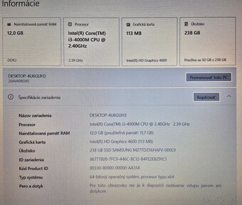 Predám notebook Lenovo L540, Win 10 Pro, Office 2016 - 4