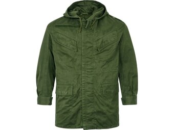 Poľná bunda s kapucňou M64 zelená Belgicko original - 4
