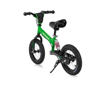 Detské odrážadlo s odpružením zelené alebo ružové - 4