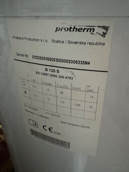 Predám kotol Protherm Raja na vodu 120L - 4