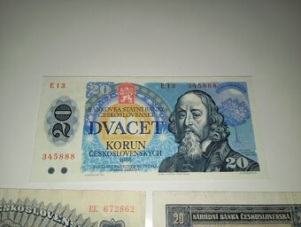 BANKOVKY 20 KČS 1926-1988, 3 RŮZNÉ EMISE - 4