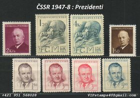 Poštové známky, filatelia: ČSR+ČSSR, slávne série C - 4