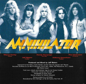 CD Annihilator – Alice In Hell 1989 - 4