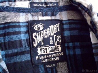 Superdry pánska slim košeľa roll up rukáv M - 4