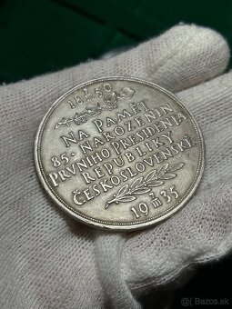 Strieborna medaila Tomáš G. Masaryk vzácna 50 mm varianta - 4