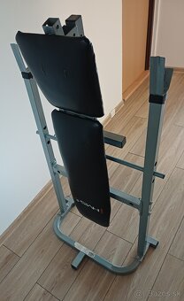Lavička na cvičenie polohovateľná so stojanom na bench - 4