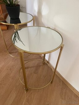 glamou zlate nocne stoliky \ prirucny stolik 60cm - 4