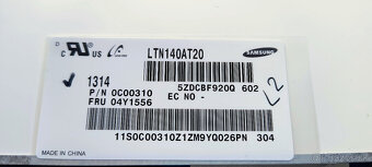 LCD display pre notebook 14.0" 1366x768 LED 40pin  Slim - 4