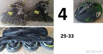 predám kolieskové korčule, prilby a chrániče - 4