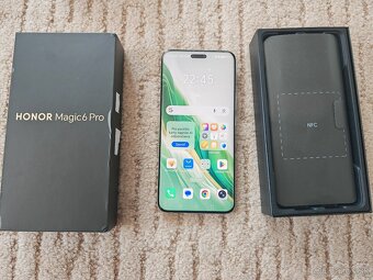 Honor Magic 6 pro 12/512GB - zelený + púzdra a 100% stav - 4