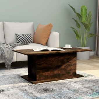 Konferenčný stolík, tmavý dub 102x55,5x40 cm NOVÝ - 4