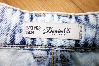 Rifľové šortky Denim Co 12-13 rokov - 4