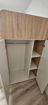 Detská poschodová posteľ so stolíkom dub sonoma/biela - 4