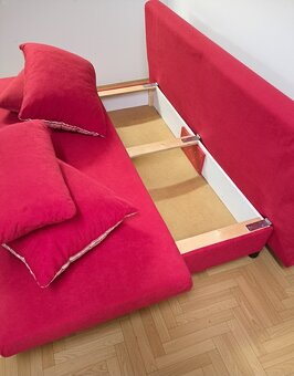 Rozkladacia pohovka, sedačka, gauč s úložným priestorom v st - 4