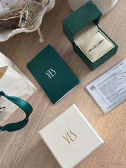 Zásnubný diamantový prsteň z bieleho zlata - 4