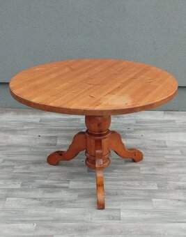 Stôl okrúhly smrekový. - 4