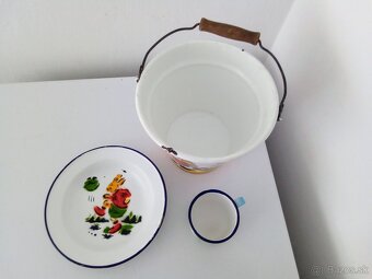 Staré, smaltované nádobí - dětské - smaltovaný riad - 4