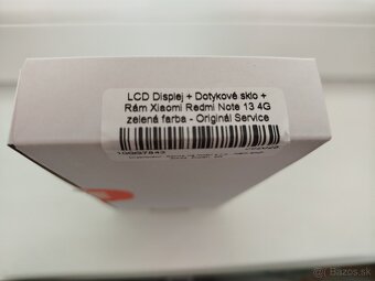 Displej + rám Redmi Note 13 originál, nový zelená - 4