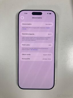 Apple iPhone 16 Pro Max 512 GB White Titanium - Batéria 94% - 4