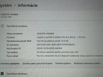 DELL LATITUDE 5480 - INTEL i5, 16GB RAM, 512GB SSD, INTEL HD - 4
