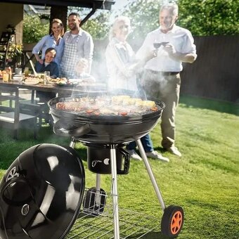 Kulatý BBQ gril na dřevěné uhlí (průměr 57 cm) - 4