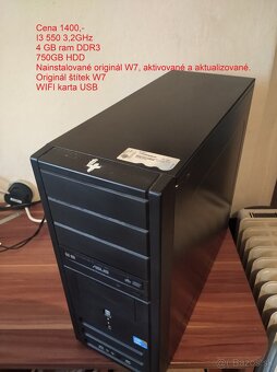 HERNÍ / KANCELÁŘSKÉ Počítače s WIFI a W7 od 790,- - 4