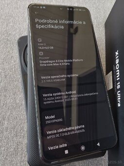 Predám Xiaomi 15 Ultra 16/512GB Black - 4