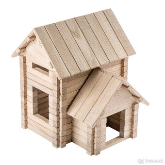 Drevená stavebnica chata – IgroTeco, úplne nová, nerozbalená - 4