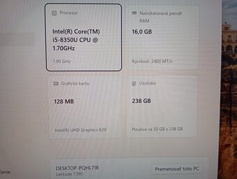 Dell Latitude 7390, Intel core i5 ,16gb ram,dotykový displej - 4