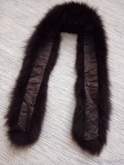 Kožušinový golier tmavohnedý - 4