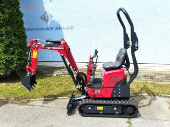 Japonský minibager Yanmar SV08, minirypadlo (960kg) záruka - 4