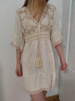 Boho bezove saty S,M,L nove s visačkou - 4