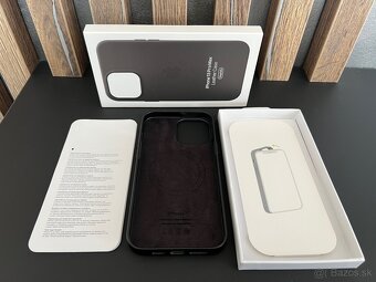 Kozeny kryt iPhone 13 Pro Max Letaher Case Midnight - 4