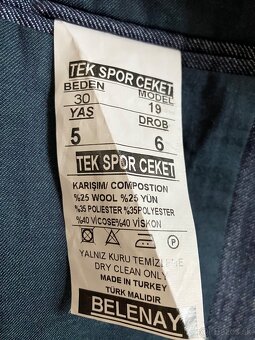 Predam Chlapčenské športové sako džínsovej farby - 4