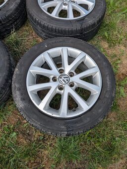 Elektróny VW R16 5x112 + Zánovné Letné Pneu - 4