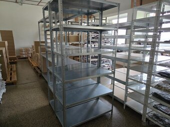 Pozinkované kovové skrutkované skladové regály - 4