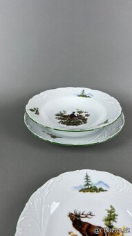 Tanierová súprava, NOVÁ, poľovnícky porcelán - 4