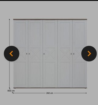 Šatníkova skriňa + komoda - 4