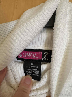 Dámsky biely rolák s opaskom č.S - 4