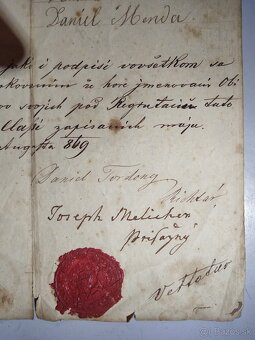 Staré dokumenty 1869 - 4