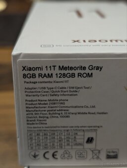 Predám plne funkčný Xiaomi 11 T 8Gb RAM, 128Gb - 4
