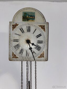 Starožitné kyvadlové nástenné hodiny - 4