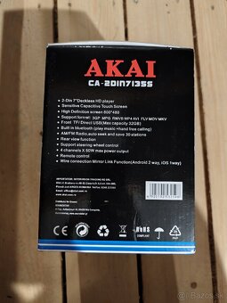 Nefunkčné autorádio 2din Akai - 4