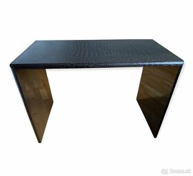 FENDI CASA luxusní kůží potažený stůl (reliéf krokodýl) - 4