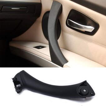 BMW E90 E91 E92 E93 - nove cierne / bezove madlo dveri - 4