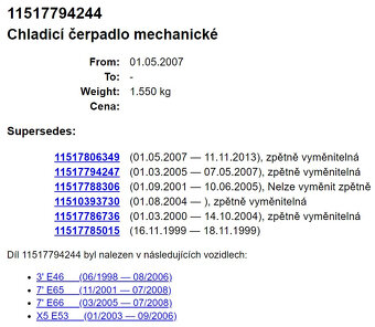 Bmw M57N M47N vodna pumpa original - 4