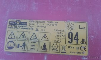 Aku kosačka Wolf agarten 40 V.Hybrid - 4