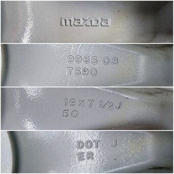 5x114.3 Originál Mazda Top Stav Pneu 235 55 R19 Dizajn Y - 4