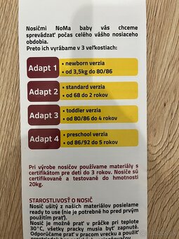 Nosič NoMa baby adapt 1 - 4