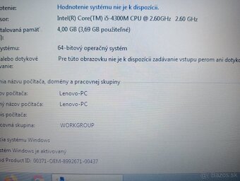 predám notebook LENOVO THINKPAD T440P ,, Windows 7 - 4